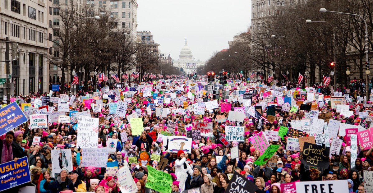 linkse anti-Trump demonstratie Washington