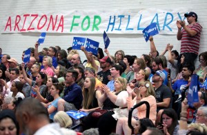 Supporters Hillary Clinton