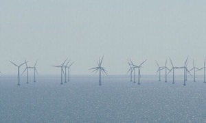 Windmolenpark in de Noordzee