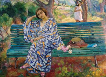 Henri Lebasque | Auf der grünen Bank - On the Green Bench | museum Albertina, Wenen