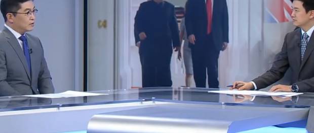 Zuid-Koreaanse televisie over de ontmoeting Trump - Kim Jong-un
