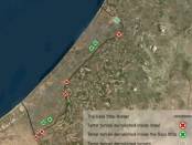 Satellietfoto Gaza met locatie terreurtunnels