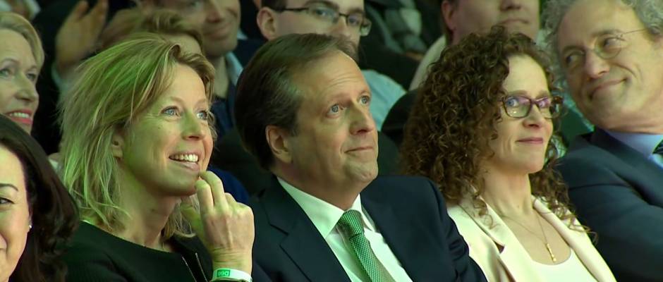 D66-coryfeeën op Congres 103 (2016), uiterst rechts Thom de Graaf.