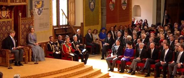 de politieke elite verzameld in de Ridderzaal op Prinsjesdag 2017