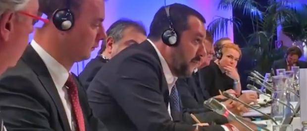 Ruzie tussen de Italiaanse minister Salvini en zijn Luxemburgse collega Asselborn op persconferentie te Salzburg (17 september 2018)