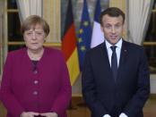 Angela Merkel en Emanuel Macron