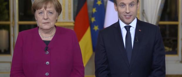 Angela Merkel en Emanuel Macron
