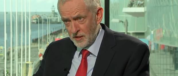 Labour-leider Jeremy Corbyn tijdens een interview op Channel 4 (25 september 2018).