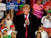 President Trump op een campagnebijeenkomst voor de Midterms
