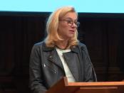 Minister Sigrid Kaag (D66) houdt de Abel Herzberg Lezing 2018
