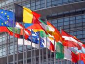 Vlaggen EU-lidstaten in Brussel