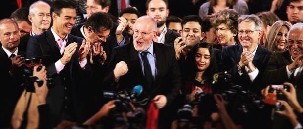 De socialistische Spitzenkandidat voor het voorzitterschap van de Europese Commissie Frans Timmermans
