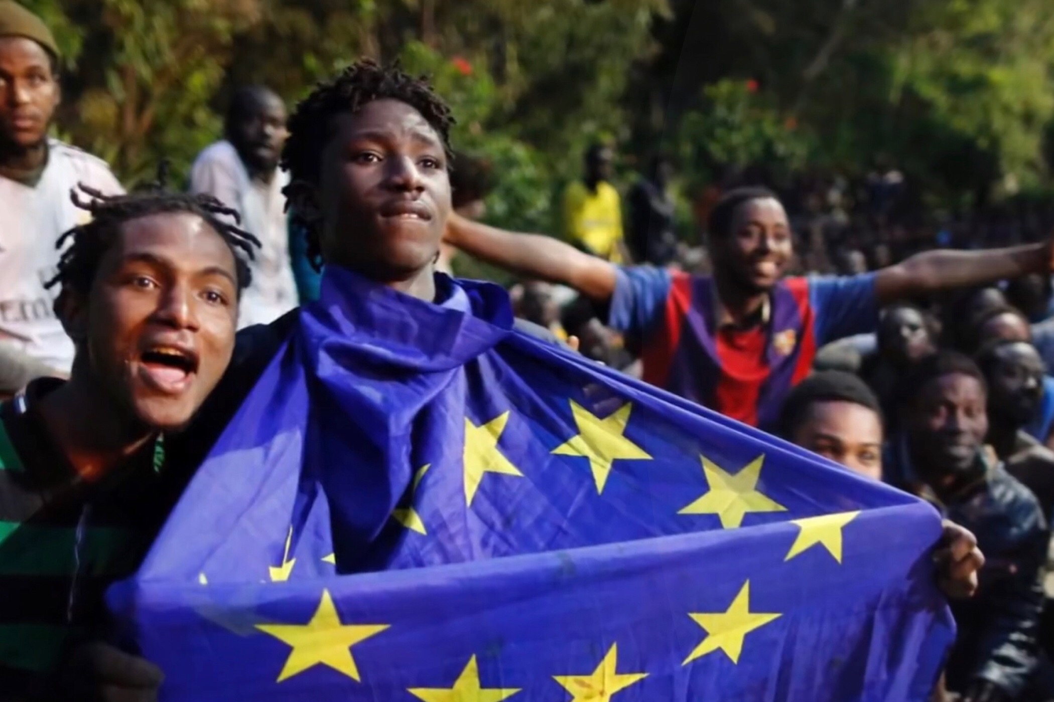 Illegale Afrikaanse migranten in Spanje
