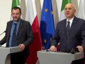 de Italiaanse minister Matteo Salvini en zijn Poolse collega Joachim Brudzinski (9 januari 2019)