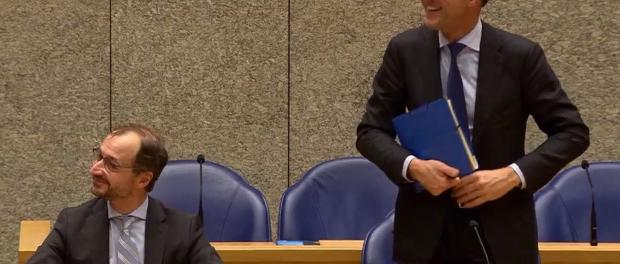 Minister Wiebes van Economische Zaken en Klimaat en premier Rutte in de Tweede Kamer (30 januari 2019)