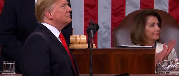 Donald Trump tijdens de State of the Union 2019