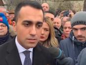 De Italiaanse vice-premier Luigi di Maio na zijn ontmoeting met de Franse Gele Hesjes (7 januari 2019)
