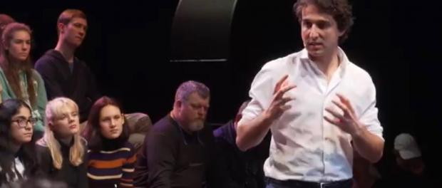 GroenLinks-leider Jesse Klaver op een meet-up in Den Haag (21 januari 2019)