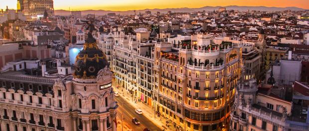 Stadsgezicht Madrid, Spanje.