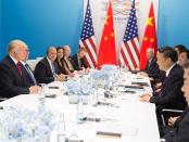 President Trump and President Xi Jinping op de G20 (juli 2017)