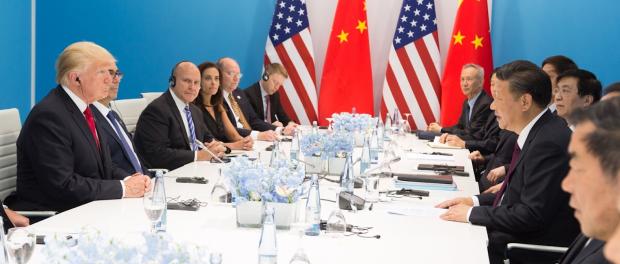 President Trump and President Xi Jinping op de G20 (juli 2017)
