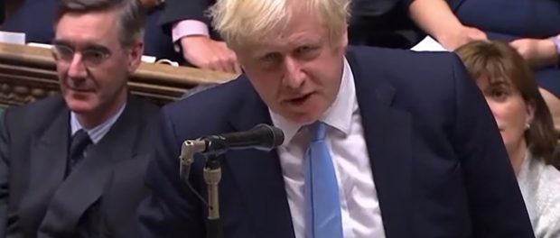 Titelfoto bij artikel George van Bergen op OpinieZ.com “Parlement slaat Boris Johnson wapens uit handen”