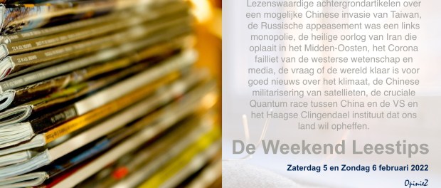 OpinieZ, De Weekend Leestips, China, Iran, Corona, Rusland, Clingendael