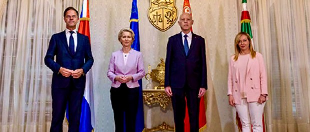 Titelfoto bij artikel EU kiest met Tunesiëdeal voor nog dodelijker asielbeleid Alma van hees opiniez